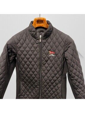 Straight Down Jacket Womens M Black 123rd U.S. Open LACC Quilted Golf Full Zip